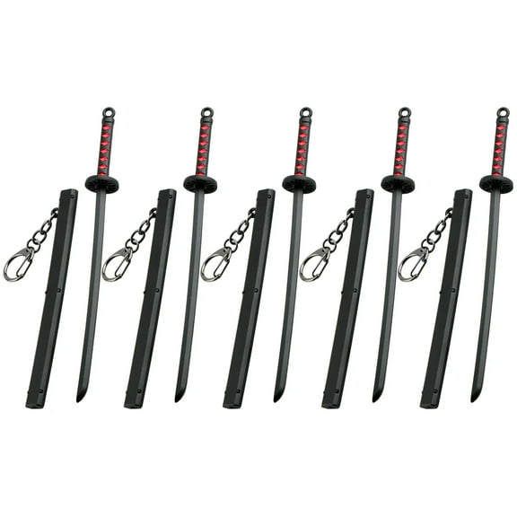 Uooglle Rengoku Tanjiro Collectible Mini Metal Katana Keychain, Samurai Sword Model for Cosplay and Anime Lovers
