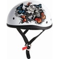 thumbnail image 2 of Skid Lid White Rose Motorcycle Half Helmet White XL, 2 of 2