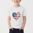 thumbnail image 2 of Afuyipoi Boys Independence Day T-Shirts,Patriotic Printed Breathable Short Sleeve America Anniversary Shirt White 3-4T, 2 of 5
