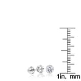 thumbnail image 4 of Ladies 14k Bezel Set Natural 0.75 Ctw Round Cut Diamond Stud Earrings (White Gold), 4 of 4