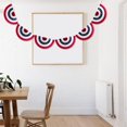 thumbnail image 4 of Independence Day Patriotic Hanging Banner Flags for Outdoor Indoor Party Decor, American Star Semi-Circular Celebration Bunting with Durable Plastic Design, 4 of 9