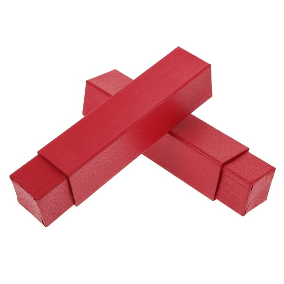 2 Pcs Calligraphy and Painting Storage Box Boxes Scroll Red