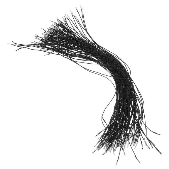 FOMIYES 100Pcs Multifunctional Black Elastic for Hats Masks and Craft Projects