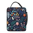 thumbnail image 6 of Botanical Insulated Lunch Box Women Reusable Lunch Tote Bag with Detachable Handle Cooler Tote Bag School Beach, 6 of 6