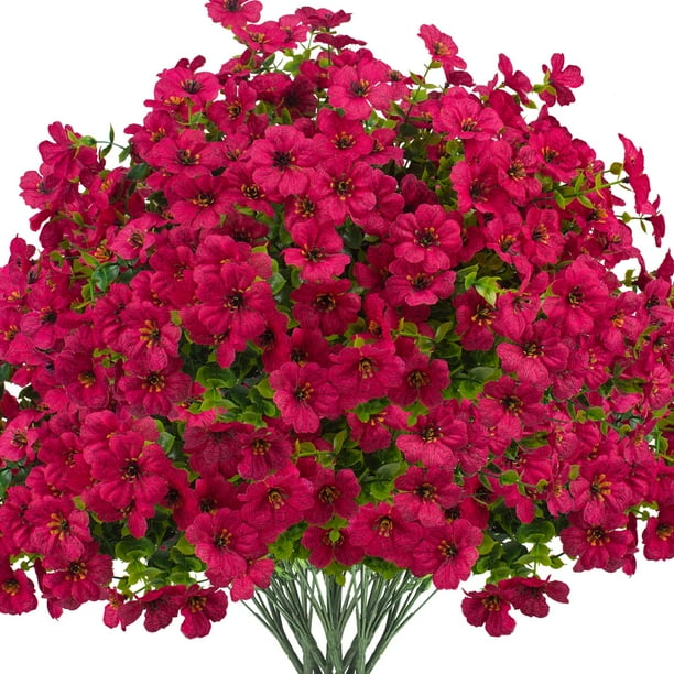 Flores artificiales Grunyia Daisy, 16 paquetes, resistentes a los rayos UV