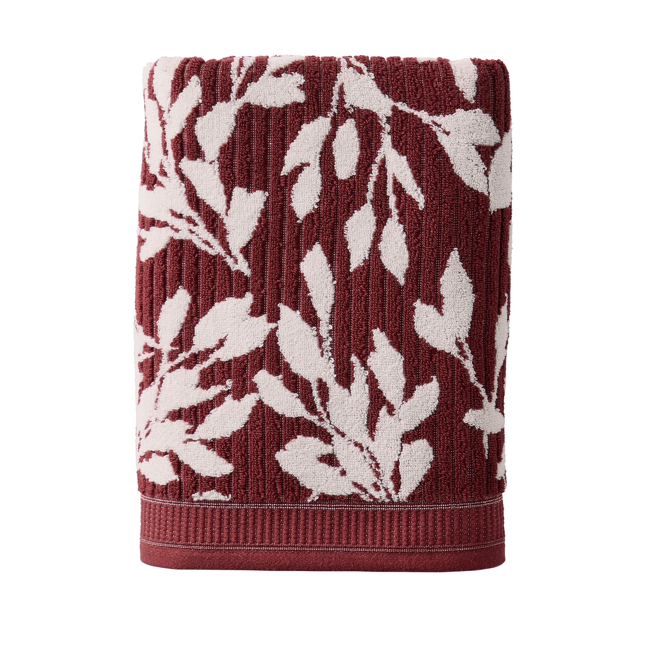 Better Homes & Gardens Signature Soft Floral 6 Piece Towel Set,Deep Redwood/Vanilla Dream
