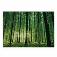 thumbnail image 1 of Forest Cutting Board, Green Woodland at Sunrise Scenic Morning Nature Environment Ecology Serenity, Decorative Tempered Glass Cutting and Serving Board, Small Size, Green Black Yellow, by Ambesonne, 1 of 1