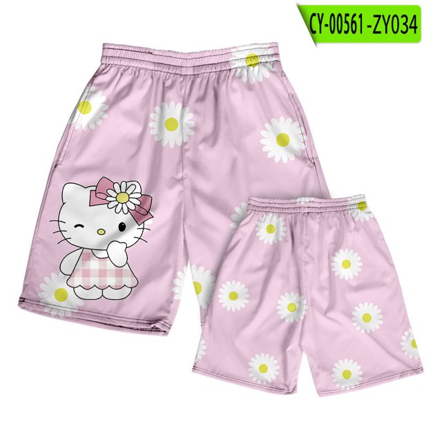 Pantalones cortos Kawaii Sanrio Hellokitty Kuromi Chibi maruko-chan para niña, pantalones de playa, tendencia de ocio, regalo de cumpleaños para novia, nuevo
