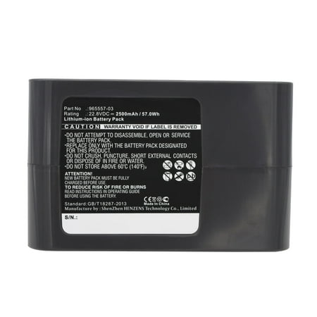 

Synergy Digital Vacuum Cleaner Battery Works with Dyson DC35 Vacuum Cleaner (Li-ion 22.8 2500mAh) Ultra High Capacity Compatible with Dyson 202932-02 917083-01 965557-03 Type-B Battery