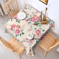 thumbnail image 2 of Pioneer Flower Floral Print Pattern Square Tablecloth,Waterproof Square Table Cover,Wipeable Spillproof Washable Table Cover for Home Kitchen Party Decor 52"x52"(132x132cm), 2 of 6