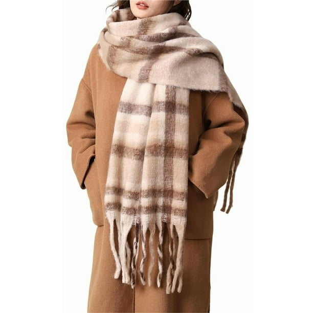 Bufanda cálida de invierno for mujer, chal largo, bufandas grandes, bufandas gruesas for clima frío, bufandas grandes y gruesas de gran tamaño.