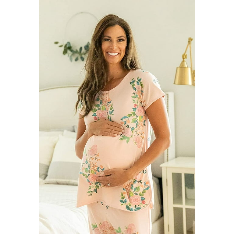 Davy Maternity & Nursing Pajama Set | Black