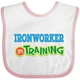 thumbnail image 3 of Inktastic Future Ironworker in Training Boys or Girls Baby Bib, 3 of 4