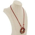 thumbnail image 5 of GlassOfVenice Murano Glass Lava Necklace - Red and Gold, 5 of 6