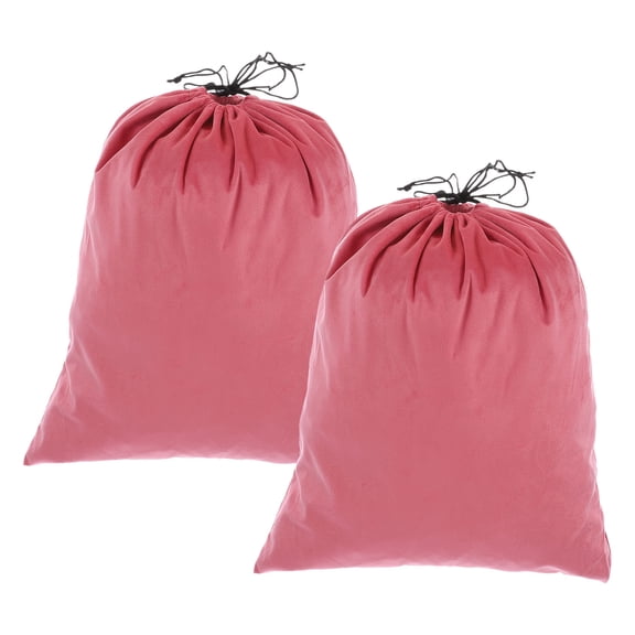 Uxcell 2 Pack Dust Bags for Handbags, 15.8x19.7" Cotton Drawstring Storage Pouch Bag Dust Cover Storage Bags for Purses Shoes Boots Daily Travel Storage, Pink