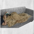 thumbnail image 6 of Human Anatomy Soft Flannel Fleece Blanket, Medieval Vitruvian Man Crosshatching Famous Italian Painting Renaissance Body Art, Cozy Plush for Indoor and Outdoor Use, 70" x 90", Sepia, by Ambesonne, 6 of 6