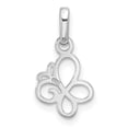 thumbnail image 4 of Auriga Fine Jewelry 925 Sterling Silver Rhodium-plated Butterfly Pendant for Women (L - 16mm, W - 9.7mm), 4 of 6