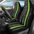 thumbnail image 2 of Yuyamidu American Flag Car Seat Covers Set Vehicle Front Seat Protection Green Line Auto Interior Accessories Universal fit Most Car SUV Van Truck, 2 of 6