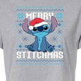 thumbnail image 3 of Lilo & Stitch - Merry Stitchmas - Juniors Cropped Cotton Blend T-Shirt, 3 of 5