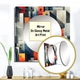 thumbnail image 3 of Designart "Wall Pattern With Grey Cubic Stripes" 0 Square Mirror For Wall Decor - Large Grey Square Printed Wall Mirror Art - Square Modern Mirror - Wall Mounted Square Large Mirror, 3 of 5