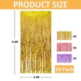 thumbnail image 3 of TICKJOY 10 Pack Foil Curtain Backdrop – 3.3x6.6ft Metallic Foil Fringe Curtains Photo Booth Tinsel Backdrop for Birthday Wedding Baby Shower Bachelorette Christmas Halloween Party Decorations, 3 of 6