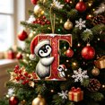thumbnail image 3 of Penguin Letter Christmas Ornament,2D Personalized Initial Hanging Ornament for Christmas Tree,DIY Xmas Decor,Holiday Gift for Family,Friends(T), 3 of 7