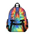 thumbnail image 3 of Colorful Tie Dye Pattern Backpack for School,Cute School Bag,Schoolbag with Adjustable Shoulder Straps & Padded Back,15.25"x11.5"x5.25", 3 of 5