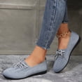 thumbnail image 5 of Jacenvly 2024 New Flat Round Toe Weave Shallow Cut Hollow Breathable Sleeve Sole Work Shoes Gray Sandals for Women Clearance, 5 of 7