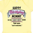 thumbnail image 4 of Inktastic Happy Birthday, Mommy I'm the Best Ever in Pink Boys or Girls Baby Bodysuit, 4 of 5