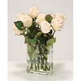 thumbnail image 1 of Distinctive Designs 17063 Waterlook Champagne Rose Bourgeons dans un Vase Rectangulaire - Neutres, 1 of 1