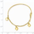 thumbnail image 2 of 14k Yellow Gold Dangle Heart Baby Chain Charm Bracelet, 2 of 6