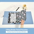 thumbnail image 3 of FORMRS 2 Pack Pencil Pouch for 3 Ring Binder with Clear Window Zipper Case, Cute Llamas Pattern, 3 of 6
