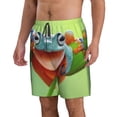 thumbnail image 2 of Kdxio Flying Frog On Branch Pattern Mens Casual Shorts - Drawstring Summer Beach Sports Shorts for Men, 2 of 5