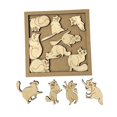 thumbnail image 3 of Juegos de rompecabezas de madera, juguetes Montessori, juguetes educativos de aprendizaje temprano, rompecabezas de juguete, para mayores de 4 años, gatos traviesos CUTICAT Rompecabezas Montessori, 3 of 8