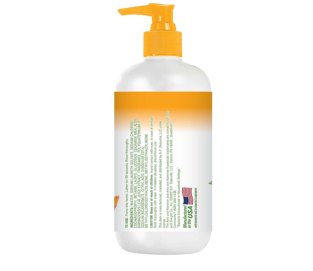 (PACK OF 2) Arm & Hammer Essentials Hand Soap-Tropical Mango With Naturally Sourced Backing Soda 12 oz