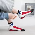 thumbnail image 6 of Women Men Athletic Socks Flag Of Liberian Cushioned Quarter Ankle Socks, 6 of 7