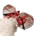 thumbnail image 1 of HLONK Rimless Rhinestones Sunglasses Womens Fashion Gradient Lens Sun Glasses Shades @ W0L9, 1 of 8