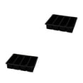 thumbnail image 1 of Toystoory Molde de silicona de 4 rejillas para cubitos de hielo antiadherente para bebés, utensilios para hornear de alimentos complementarios, Negro 2Conjunto, 1 of 6