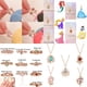 thumbnail image 2 of Conjunto De Joyería De Moda De Oro Rosa De 18 Quilates Disney Princesa Anillo Collar De Plata 925 Hao Piedra Incrustada Abierta Ajustable Corona Gao Jiahui unisex, 2 of 2