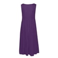 thumbnail image 6 of Sentmoon Party Dress Delightful Sleeveless Boho Summer Dress 2026 Solid Color Regular Fit Lounge Dress Beach Supplies for Work and Weekend S, 6 of 7