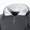 thumbnail image 3 of Turilly Hoodies for Men Zip Up Men's New Zipper Neckline Hooded Long Sleeve Sweatshirt Casual Solid Color Hooded Sweatshirt, 3 of 5