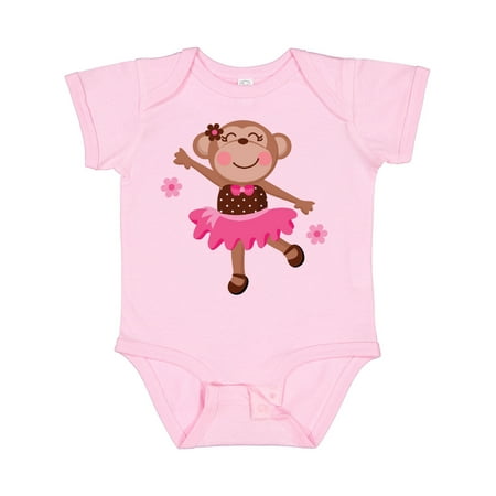 

Inktastic Ballerina Dance Monkey Gift Baby Girl Bodysuit