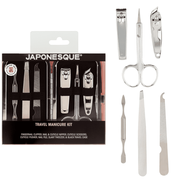 Japonesque Travel Stainless Steel Manicure Kit for Adults