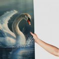 thumbnail image 3 of Orinice Swan Water Wings Bathroom Decor Set with Hooks, Colorful Luxurious Print Polyester Fabric Fashion Curtain for Home Bathroom Decoration 60x72, 3 of 7