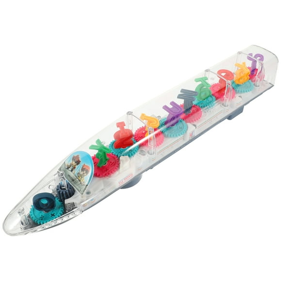 Electric Toy Train Transparent Body Train with Light Music Kids Educational Toy
