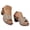 Khaki, variant on Dakaela Women's Heeled Sandals Open Toe Low Chunky Heels Dress Casual Pumps Summer Backless Mules Slip on Party Wedding Shoes Black 6