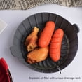 thumbnail image 5 of Air Fryer Grill Pan, 6.5" Food Grade Round Liners Reusable Non-stick- Silicone Pot Liner/Baking Tray Oven Accessories, Easy to Clean, Replacement for Flammable Parchment Liner Paper, 5 of 8