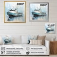 thumbnail image 4 of Designart "Azure And Snow Fishing Vessel I" Coastal Floater Framed Wall Art Prints, 4 of 5