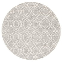 SAFAVIEH Natura Dean Geometric Wool Area Rug, Ivory/Black, 6' x 6' Round