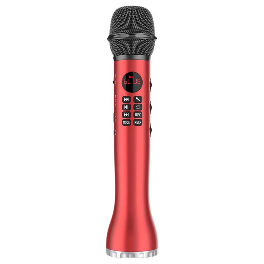 Deyuer 3 in 1 Wireless Karaoke Bluetooth-compatible Speaker Handheld Singing Recording Microphone